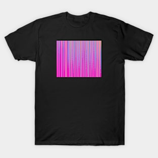 Pansexual Pride Shadowed Thin Vertical Stripes T-Shirt